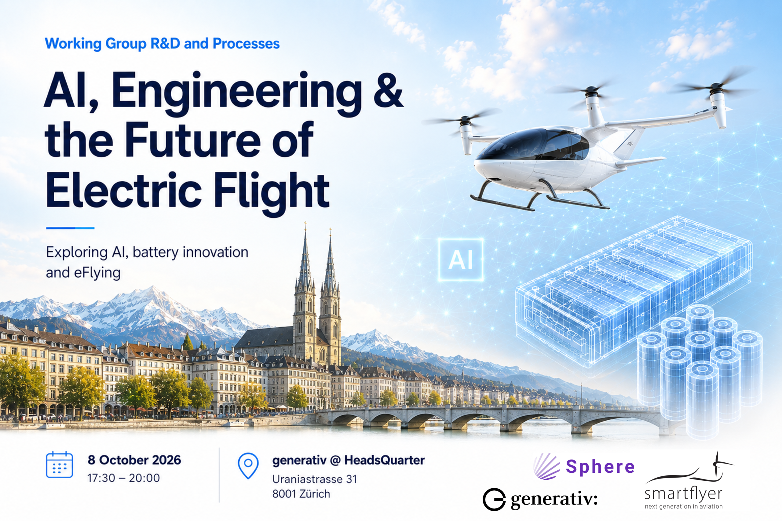 R&D Working Group | AI, Engineering & the Future of Electric Flight | 08.10.2026 | Zürich